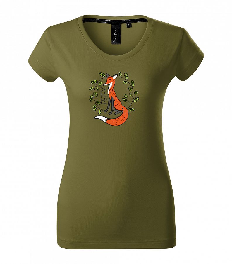 Dámské tričko myslivecké s lištičkou PXT CREATIVE 154 avocado green